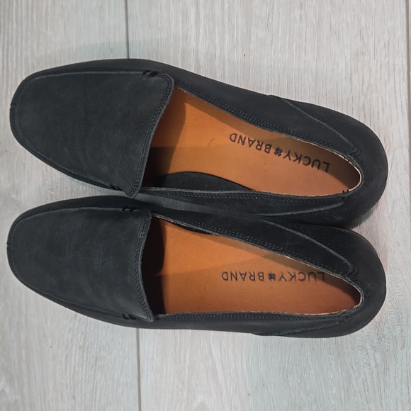 Lucky Brand Women Canyen Black Leather Loafers Slip On Shoes Sz 7M - Picture 7 of 12